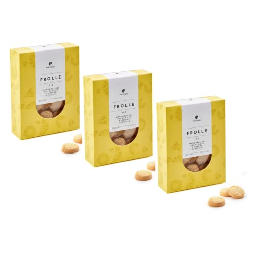 Pintaudi | Mandel-Zitronen-Shortbread | Sizilianische Mandelkekse | Zitronen-Shortbread-Kekse im Beutel - 3 x 160 Gr | 3 Kisten Frolle Schmecken frisch und mediterran von ANTICO CAFFE' NOVECENTO