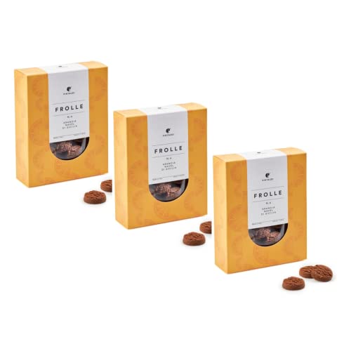 Pintaudi | Navel Orange Shortbread | Orangen- und Kakaokekse | Butterkekse im Beutel mit Kakao & sizilianischer Orange - 3 x 160 Gr | 3 Schachteln mit fruchtigen Shortbread Shortbreads von ANTICO CAFFE' NOVECENTO