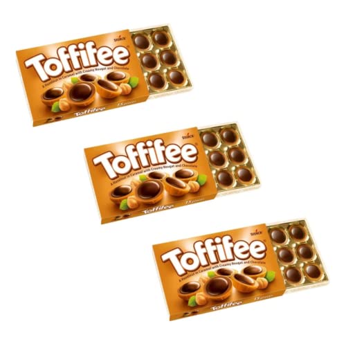 Storch | Toffifee Pralinen Ganze Haselnüsse Karamellüberzug mit Haselnuss und Schokoladencreme | Mit Schokolade überzogene Haselnüsse - 3 x 125 Gr von ANTICO CAFFE' NOVECENTO