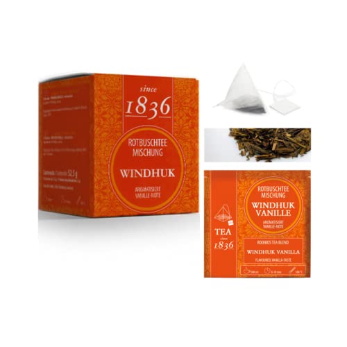 Tee seit 1836 | Rooibos und Vanille | Roter Tee mit Vanillearoma | Pyramiden Afrikanischer Rooibos | Rooibos Tee 15 Pyramiden - 52,5 Gramm von ANTICO CAFFE' NOVECENTO