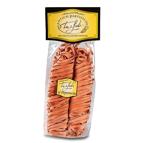 Tealdi Tagliatelle mit Chili, Nudeln mit Chili, italienische Pasta, 250 g Tealdi Tagliatelle mit Chili, Nudeln mit Chili, italienische Pasta, 250 g von ANTICO PASTIFICIO TEALDI
