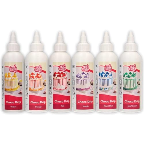 AOS Set | Choco Drip Regenbogen Set 6x 180g | Köstlicher Geschmack, Einfach zu Verwenden, Perfekt für Tropfkuchen, Drip Geschmack nach Schokolade. Wiederverschließbare Packung AOS Set | Choco Drip Regenbogen Set 6x 180g | Köstlicher Geschmack, Einfach zu Verwenden, Perfekt für Tropfkuchen, Drip Geschmack nach Schokolade. Wiederverschließbare Packung von AOS