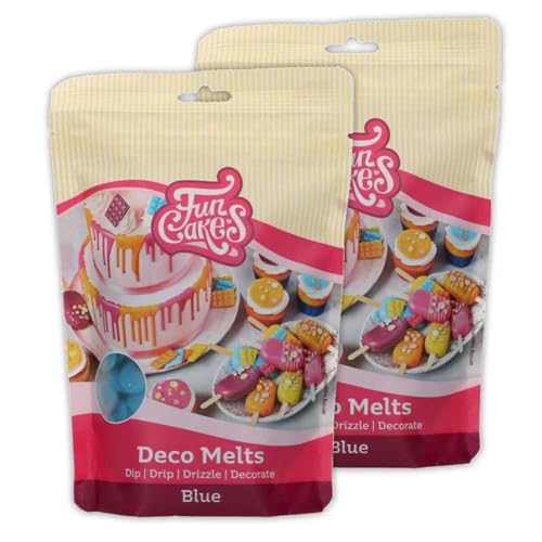 AOS Set | Doppelpack Deco Melts Blau - Blue | 2er-Pack | enthält Funcakes Deco Melts 2x 250g | Tauchen, drippen, dippen und dekorieren! In der Mikrowelle schmelzen und in jede Form gießen, AOS Set | Doppelpack Deco Melts Blau - Blue | 2er-Pack | enthält Funcakes Deco Melts 2x 250g | Tauchen, drippen, dippen und dekorieren! In der Mikrowelle schmelzen und in jede Form gießen, von AOS