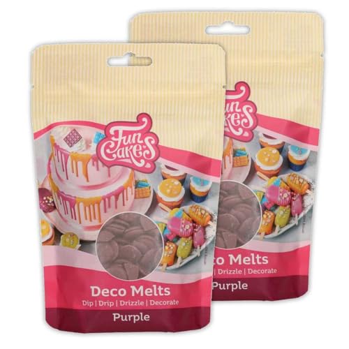 AOS Set | Doppelpack Deco Melts Lila - Violet | 2er-Pack | enthält Funcakes Deco Melts 2x 250g | Tauchen, drippen, dippen und dekorieren! In der Mikrowelle schmelzen und in jede Form gießen, AOS Set | Doppelpack Deco Melts Lila - Violet | 2er-Pack | enthält Funcakes Deco Melts 2x 250g | Tauchen, drippen, dippen und dekorieren! In der Mikrowelle schmelzen und in jede Form gießen, von AOS