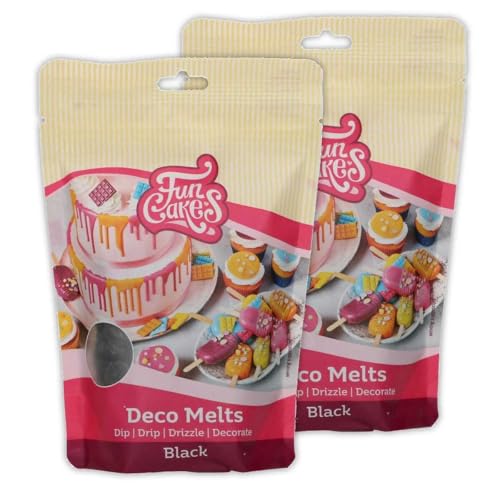 AOS Set | Doppelpack Deco Melts Schwarz - Black | 2er-Pack | enthält Funcakes Deco Melts 2x 250g | Tauchen, drippen, dippen und dekorieren! In der Mikrowelle schmelzen und in jede Form gießen, AOS Set | Doppelpack Deco Melts Schwarz - Black | 2er-Pack | enthält Funcakes Deco Melts 2x 250g | Tauchen, drippen, dippen und dekorieren! In der Mikrowelle schmelzen und in jede Form gießen, von AOS
