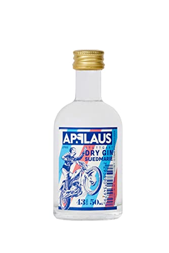 Applaus Dry Gin SUEDMARIE – handcrafted Gin nach klassisch schwäbischer Art, mit Wacholder, Amalfizitrone, süsser Angelikawurzel und Ingwer, 1 x 0.05 l von APPLAUS