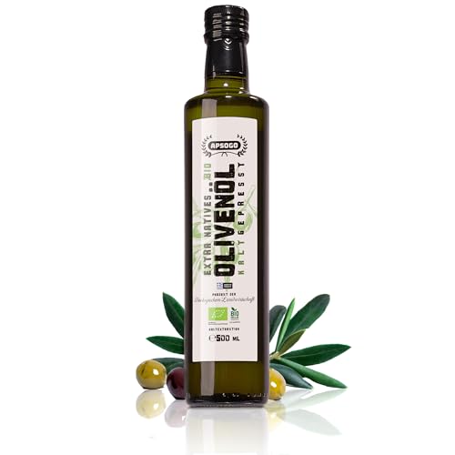 Bio Apsogo Extra Natives Olivenöl - Premium Kaltgepresstes Olivenöl aus Kreta, Griechenland - Mild und Fruchtig 500ml von APSOGO