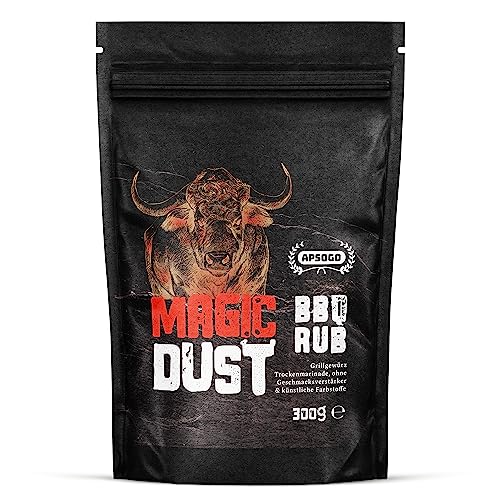 Apsogo Magic Dust BBQ Rub Gewürzmischung zum Grillen, Marinade für Fleisch, Premium Qualität für unvergessliche Grillabende - 300g von APSOGO