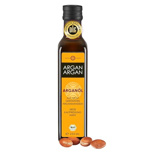 ARGANARGAN Bio-Arganöl, ungeröstet 250ml, kaltgepresst, nativ, DLG prämiert, mit FRESENIUS Analyse 100% rein, vegan, auch für Haut, Gesicht, Haare, fair trade von Frauenkooperativen ARGANARGAN Bio-Arganöl, ungeröstet 250ml, kaltgepresst, nativ, DLG prämiert, mit FRESENIUS Analyse 100% rein, vegan, auch für Haut, Gesicht, Haare, fair trade von Frauenkooperativen von ARGANARGAN
