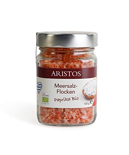 ARISTOS Salzpyramiden vom Meer als Finishing Salz wie Fleur de Sel mit bio Paprika | 100 g (Meersalz bio Paprika) von ARISTOS