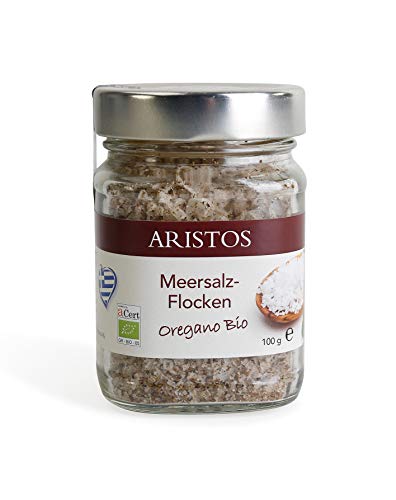 Salzflocken (Salt Flakes) mit bio Oregano als Finishing Salz aus Griechenland - 100 g (Meersalz bio Oregano) von ARISTOS