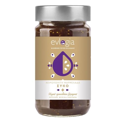 Aristos Evlogia Fruchtaufstrich - Feige - Griechische Marmelade ohne Zuckerzusatz, 85% Fruchtanteil | Handgekocht, naturbelassen & extra fruchtig | Ideal für Frühstück, Joghurt, Müsli & Dessert von ARISTOS