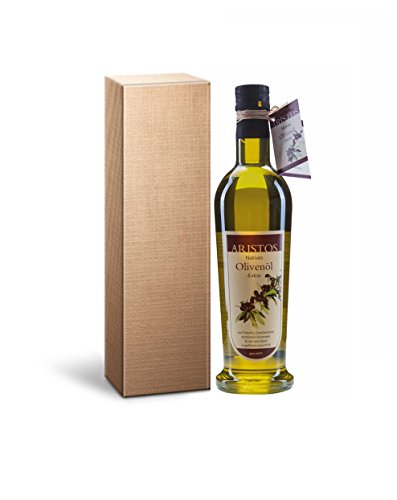 Geschenk Set Weihnachten Kaltgepresstes Griechisches Olivenöl im Geschenkkarton"Vita" 500 ml | ARISTOS von ARISTOS