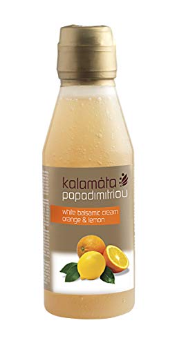 Leckere Balsamico Creme mit Orange Zitrone - 1x 250 ml Crema glutenfrei aus Griechenland perfekt für Fisch, Meeresfrüchte oder Salat von ARISTOS