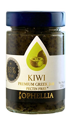 Ophellia Premium Konfitüre bzw Marmelade mit 85% Fruchtanteil aus Griechenland - veganer Brotaufstrich direkt aus Früchten (Kiwi) von ARISTOS
