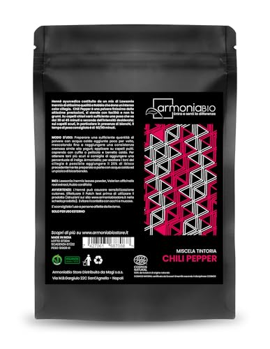 Henné Chili Pepper Rosso Ciliegia Intenso Bio - tinta vegetale von ARMONIABIO