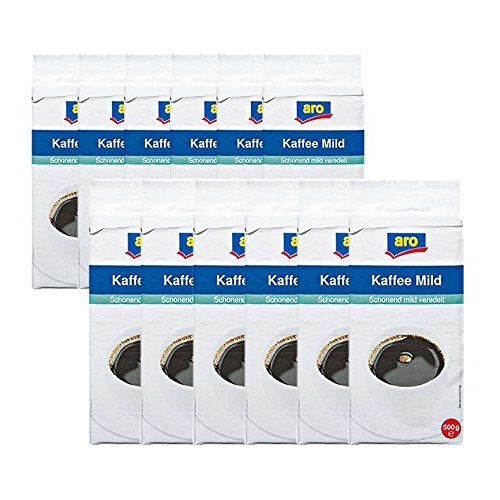 Aro Kaffee Mild gemahlen, 500g 12er Pack Aro Kaffee Mild gemahlen, 500g 12er Pack von aro