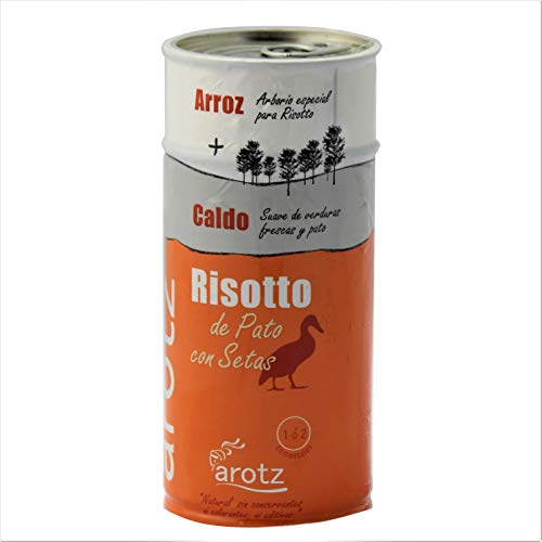 Enten-Risotto mit Pilzen Arotz. Brühe + Reis ohne Konservierungsstoffe und Farbstoffe. Glutenfreies Risotto. 1 oder 2 Portionen. Zubereitung von Enten- und Pilzrisotto. Enten-Risotto mit Pilzen Arotz. Brühe + Reis ohne Konservierungsstoffe und Farbstoffe. Glutenfreies Risotto. 1 oder 2 Portionen. Zubereitung von Enten- und Pilzrisotto. von AROTZ