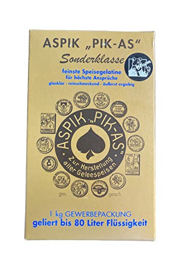 Aspikpulver "PIK-AS", Sonderklasse, Speisegelatine, 300 Bloom, 1 kg Aspikpulver "PIK-AS", Sonderklasse, Speisegelatine, 300 Bloom, 1 kg von ASPIK "PIK AS"