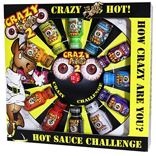 ASS KICKIN' Crazy Hot Sauce Geschenkset – Gourmet Challenge Würfelspiel – Präfekt Premium Gourmet Geschenke für Männer von ASS KICKIN'