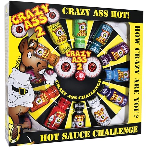 ASS KICKIN' Crazy Hot Sauce Geschenkset – Gourmet Challenge Würfelspiel – Präfekt Premium Gourmet Geschenke für Männer von ASS KICKIN'