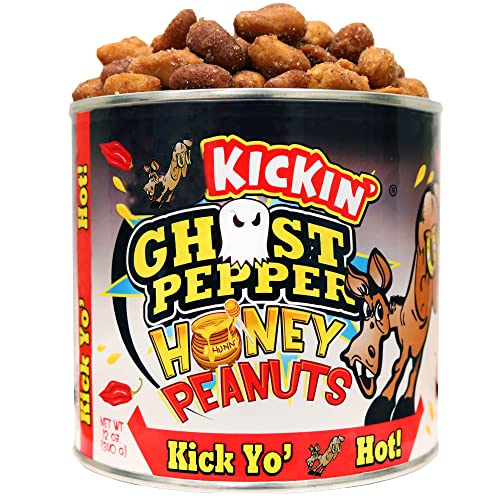 ASS KICKIN' Ghost Pepper Spicy Hot Peanuts – 12 Unzen – Ultimate Spicy Gourmet Gift Peanuts – Probieren Sie es aus, wenn Sie sich trauen! von ASS KICKIN'