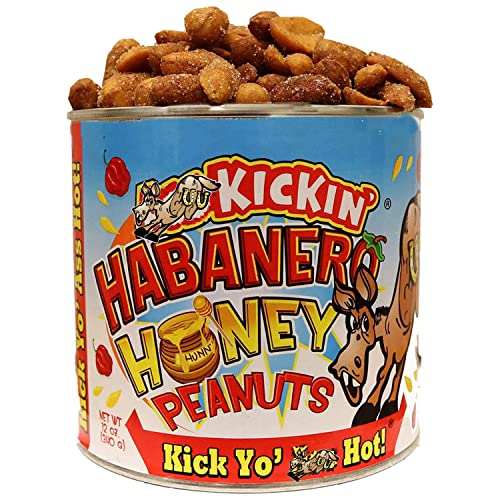 ASS KICKIN' Habanero Honey Spicy Hot Peanuts – 12 Unzen – Ultimate Spicy Gourmet Gift Peanuts – Probieren Sie es aus, wenn Sie sich trauen! von ASS KICKIN'