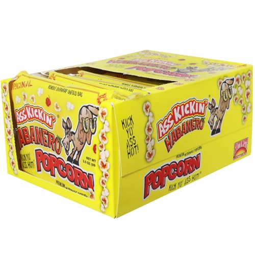 ASS KICKIN' Habanero Mikrowellen-Popcorn-Taschen – 12er-Pack – Ultimatives scharfes Popcorn-Gourmet-Geschenk ASS KICKIN' Habanero Mikrowellen-Popcorn-Taschen – 12er-Pack – Ultimatives scharfes Popcorn-Gourmet-Geschenk von ASS KICKIN'
