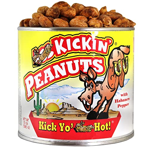 ASS KICKIN' Habanero Pepper Spicy Hot Peanuts – 12 Unzen – Ultimate Spicy Gourmet Gift Peanuts – Probieren Sie es aus, wenn Sie sich trauen! von ASS KICKIN'