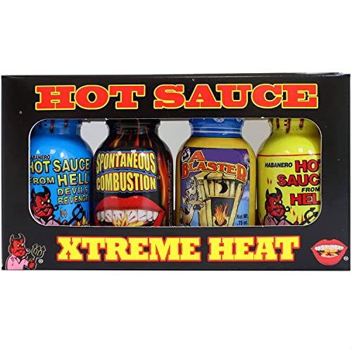 Xtreme Heat Mini Hot Sauce Collection: Pack Of 4 Mini Bottles von ASS KICKIN'