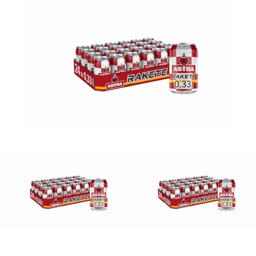 Astra Rakete Biermischgetränk, Dose Einweg (24 x 0.33 l), Sortenreines Dosen-Set (Packung mit 3) von ASTRA