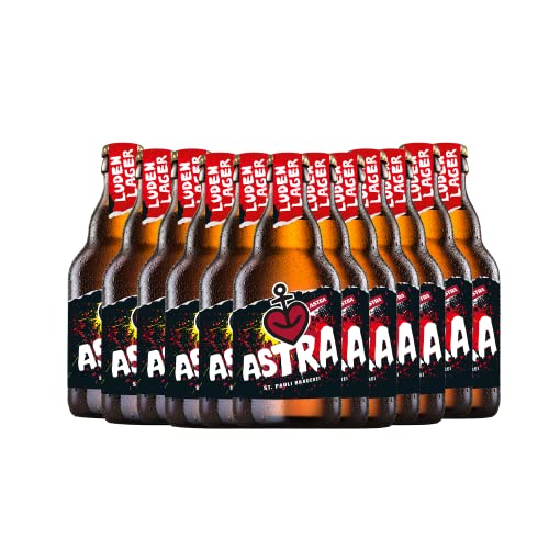 Astra St. Pauli Brauerei, 12 Knollen (0,33l) handgebrautes Bier aus dem Herzen von St. Pauli (LUDEN LAGER) von ASTRA