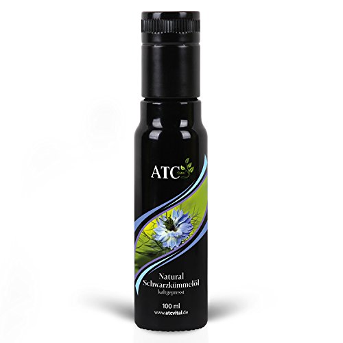 ATC Vital | Schwarzkümmelöl kaltgepresst und gefiltert, reines Öl aus Nigella Sativa Samen, 100ml ATC Vital | Schwarzkümmelöl kaltgepresst und gefiltert, reines Öl aus Nigella Sativa Samen, 100ml von ATC Vital