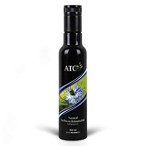 ATC Vital | Schwarzkümmelöl kaltgepresst und gefiltert, reines Öl aus Nigella Sativa Samen, 250ml ATC Vital | Schwarzkümmelöl kaltgepresst und gefiltert, reines Öl aus Nigella Sativa Samen, 250ml von ATC Vital