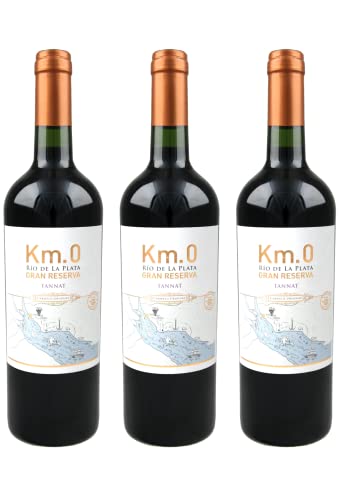 Atlantik Weine, Km.0 Gran Reserva Tannat 2017, Rotwein aus Uruguay, trocken (3 x 0,75l) von ATLANTIK