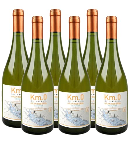 Atlantik Weine, Km.0 Gran Reserva Viognier 2018, Rotwein aus Uruguay, trocken (6 x 0,75l) von ATLANTIK