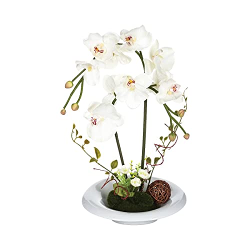 Atmosphera - Arrangement aus künstlichen Orchideen - Keramikvase - H46 cm - Weiß Atmosphera - Arrangement aus künstlichen Orchideen - Keramikvase - H46 cm - Weiß von ATMOSPHERA CREATEUR D'INTERIEUR
