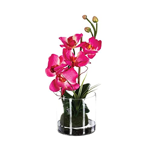 Atmosphera - Arrangement aus künstlichen Orchideen - Glasvase - H37 cm. - Rosa Atmosphera - Arrangement aus künstlichen Orchideen - Glasvase - H37 cm. - Rosa von ATMOSPHERA CREATEUR D'INTERIEUR
