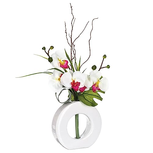 Atmosphera - Arrangement aus künstlichen Orchideen - Keramikvase - H44 cm - Model 3 Atmosphera - Arrangement aus künstlichen Orchideen - Keramikvase - H44 cm - Model 3 von ATMOSPHERA CREATEUR D'INTERIEUR