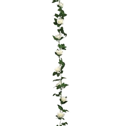 Atmosphera - Künstliche rosengirlande "naki" weiß h230cm Atmosphera - Künstliche rosengirlande "naki" weiß h230cm von ATMOSPHERA CREATEUR D'INTERIEUR