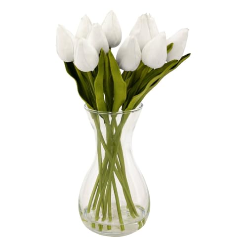 Atmosphera - Tulpenarrangement mit vase "hector" weiß h28,5cm Atmosphera - Tulpenarrangement mit vase "hector" weiß h28,5cm von ATMOSPHERA CREATEUR D'INTERIEUR