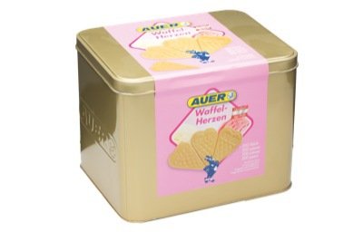 AUER WAFFEL HERZEN (200 Stück Dose mit 800 GRAMM) von AUER