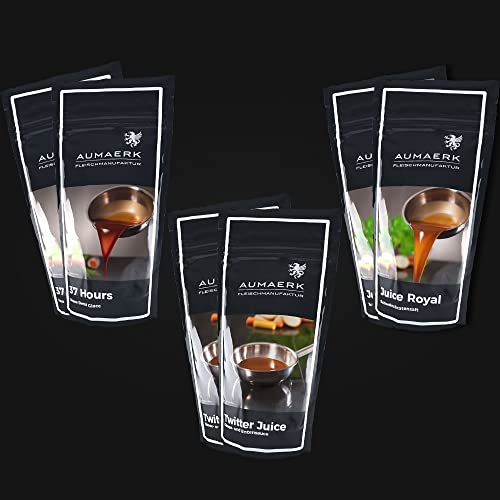 AUMAERK Fleischmanufaktur - Premium Saucen Kombi Starkoch „Take them all” | je 2x Bratensauce für Schwein, Rind und Geflügel | perfekt gereift, veredelt & vorgegart AUMAERK Fleischmanufaktur - Premium Saucen Kombi Starkoch „Take them all” | je 2x Bratensauce für Schwein, Rind und Geflügel | perfekt gereift, veredelt & vorgegart von AUMAERK