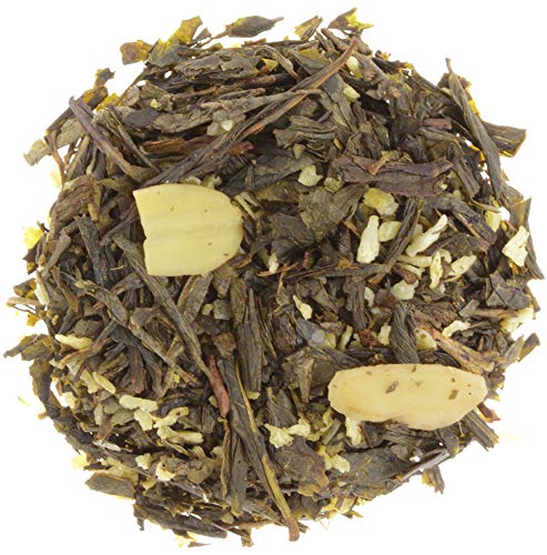 AURESA Grüner Tee Mandelkipferl | Milder Sencha mit Mandel-Kokos-Geschmack | Zartes Marzipanaroma und tropische Süße von AURESA