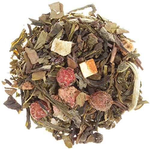 AURESA Grüner Tee Schätze des Südens | Mit Lychee Pfirsisch Geschmack | Teemischung aus grünem und weißem Tee von AURESA