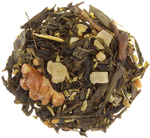 AURESA Grüner Tee Walnuss | Milder Sencha mit Walnüssen verfeinert | Ein perfekter Tee für trübe Herbsttage von AURESA