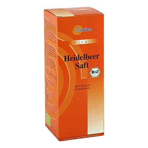 HEIDELBEER 100% Direktsaft Bio 500 ml von AURICA Naturheilm.u.Naturwaren G