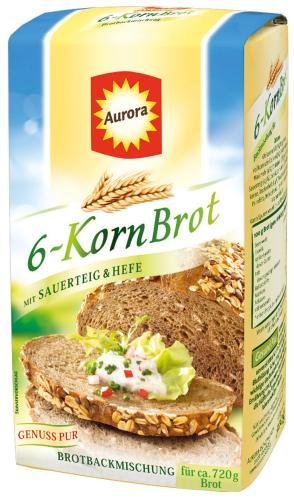 Aurora 6-Korn-Brot Backmischung 6x500g von AURORA