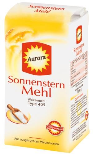 Aurora Sonnenstern Weizenmehl Typ 405, 10er Pack (10 x 1000 g Packung) von Aurora