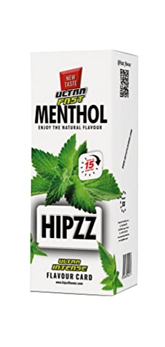 Hipzz Aroma Karten Ultra Intense Menthol + Keyring/Flaschenöffner 100 Aromakarten von AV AVIShI